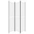 Sobna pregrada s 3 panela bijela 150 x 220 cm od tkanine 350242