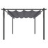 Vrtna sjenica s pomičnim krovom 4 x 3 m antracit 318538