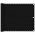 Balkonski zastor crni 75 x 600 cm HDPE 311031