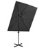 Konzolni suncobran s dvostrukim vrhom 250 x 250 cm antracit 312362 Konzolni suncobran s dvostrukim vrhom 250 x 250 cm antracit 312362