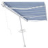 Samostojeća tenda na ručno uvlačenje 600 x 300 cm plavo-bijela 3069596