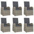 7-dijelni vrtni blagovaonski set sivi od poliratana 3157588