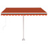 Samostojeća tenda na ručno uvlačenje 350x250cm narančasto-smeđa 3069520