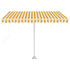 Samostojeća tenda na ručno uvlačenje 350 x 250 cm žuto-bijela 3069518
