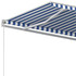 Automatska tenda na uvlačenje 3,5 x 2,5 m plavo-bijela 3069926