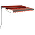 Tenda na ručno uvlačenje LED 350 x 250 cm narančasto-smeđa 3069725