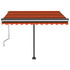 Tenda na ručno uvlačenje LED 350 x 250 cm narančasto-smeđa 3069725