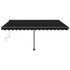 Tenda na ručno uvlačenje s LED svjetlima 450 x 300 cm antracit 3069764
