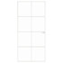 Sobna vrata bijela 93x201,5 cm kaljeno staklo i aluminij tanka 153672