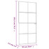 Sobna vrata bijela 93x201,5 cm kaljeno staklo i aluminij tanka 153672