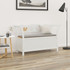 Klupa bijela 107 x 45 x 75,5 cm od masivne jelovine 351774 Klupa bijela 107 x 45 x 75,5 cm od masivne jelovine 351774