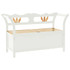 Klupa bijela 107 x 45 x 75,5 cm od masivne jelovine 351774 Klupa bijela 107 x 45 x 75,5 cm od masivne jelovine 351774