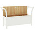 Klupa bijela 107 x 45 x 75,5 cm od masivne jelovine 351774 Klupa bijela 107 x 45 x 75,5 cm od masivne jelovine 351774