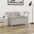 Klupa siva 107 x 45 x 75,5 cm od masivne jelovine 351775