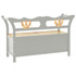 Klupa siva 107 x 45 x 75,5 cm od masivne jelovine 351775