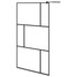 Pregrada za tuš s policom crna 115x195 cm staklo ESG i aluminij 3185480