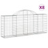 Lučne gabionske košare 8 kom 200x30x80/100 cm pocinčano željezo 3146095 Lučne gabionske košare 8 kom 200x30x80/100 cm pocinčano željezo 3146095