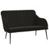 Klupa crna 110 x 76 x 80 cm baršunasta 351469 Klupa crna 110 x 76 x 80 cm baršunasta 351469