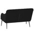 Klupa crna 110 x 76 x 80 cm baršunasta 351469 Klupa crna 110 x 76 x 80 cm baršunasta 351469