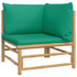Kutna vrtna sofa od bambusa sa zelenim jastucima 362293 Kutna vrtna sofa od bambusa sa zelenim jastucima 362293