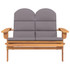 Vrtna klupa Adirondack s jastucima 126 cm masivno drvo bagrema 360040