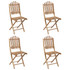 5-dijelni sklopivi vrtni blagovaonski set od bambusa 3063975