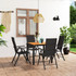 5-dijelni vrtni blagovaonski set crno-smeđi 3060053