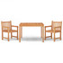 3-dijelni vrtni blagovaonski set od masivne tikovine 3157146