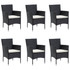 7-dijelni vrtni blagovaonski set s jastucima crni 3156601