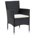 7-dijelni vrtni blagovaonski set s jastucima crni 3156601