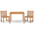 3-dijelni vrtni blagovaonski set od masivne tikovine 3157144