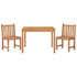 3-dijelni vrtni blagovaonski set od masivne tikovine 3157144