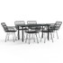 7-dijelni vrtni blagovaonski set od poliratana crni 3157870