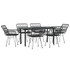 7-dijelni vrtni blagovaonski set od poliratana crni 3157870