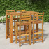 5-dijelni vrtni blagovaonski set od masivnog bagremovog drva 3154396