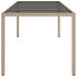 Vrtni stol bež 250x100x75 cm od kaljenog stakla i poliratana 316728