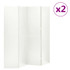 Sobne pregrade s 4 panela 2 kom bijele 160 x 180 cm čelične 3095194