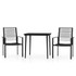 3-dijelni vrtni blagovaonski set crni 3099203