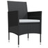 7-dijelni vrtni blagovaonski set s jastucima crni 3099285