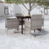 5-dijelni vrtni blagovaonski set s jastucima sivo-crni 3099288