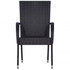 5-dijelni vrtni blagovaonski set s jastucima crni 3099379