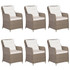 7-dijelni vrtni blagovaonski set smeđi 3099556
