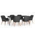 7-dijelni vrtni blagovaonski set s jastucima crni 3099521