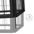 Ograda za pse s 8 panela crna 100 x 50 cm čelik obložen prahom 3115967