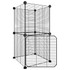 Kavez za ljubimce s 8 panela i vratima crni 35 x 35 cm čelični 3114035 Kavez za ljubimce s 8 panela i vratima crni 35 x 35 cm čelični 3114035