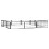 Ograda za pse s 12 panela crna 100 x 50 cm čelik obložen prahom 3115968