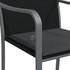 Vrtne stolice s jastucima 4 kom crne 56x59x84 cm od poliratana 3187075