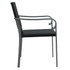 Vrtne stolice s jastucima 6 kom crne 56x59x84 cm od poliratana 3187076