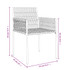 Vrtne stolice s jastucima 6 kom crne 54x61x83 cm od poliratana 3187090