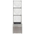Sadilica s rešetkom i 1 posudom 30x30x107 cm od poliratana siva 46933